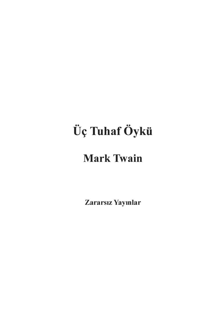 Üç Tuhaf Öykü E-kitap