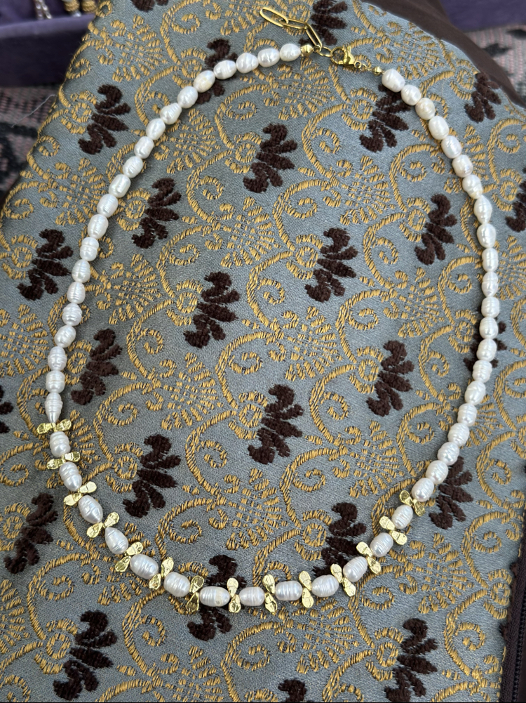 Gold Detaylı İnci Kolye