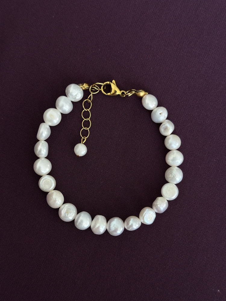 Minik Oval İnci Bileklik 
