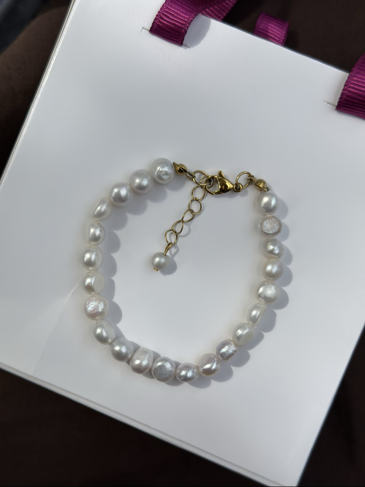 Minik Oval İnci Bileklik 