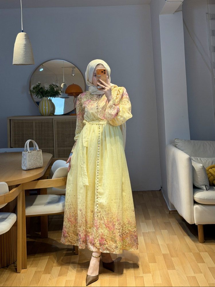 Emily Sarı Elbise