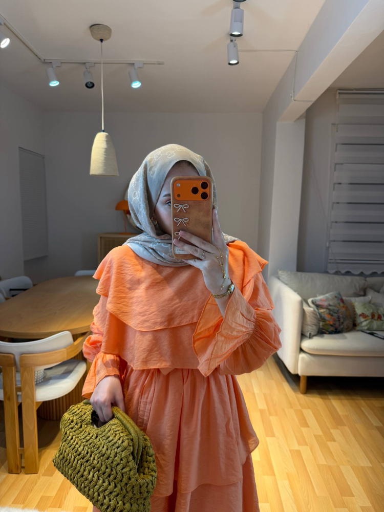 Nilüfer Turuncu Elbise