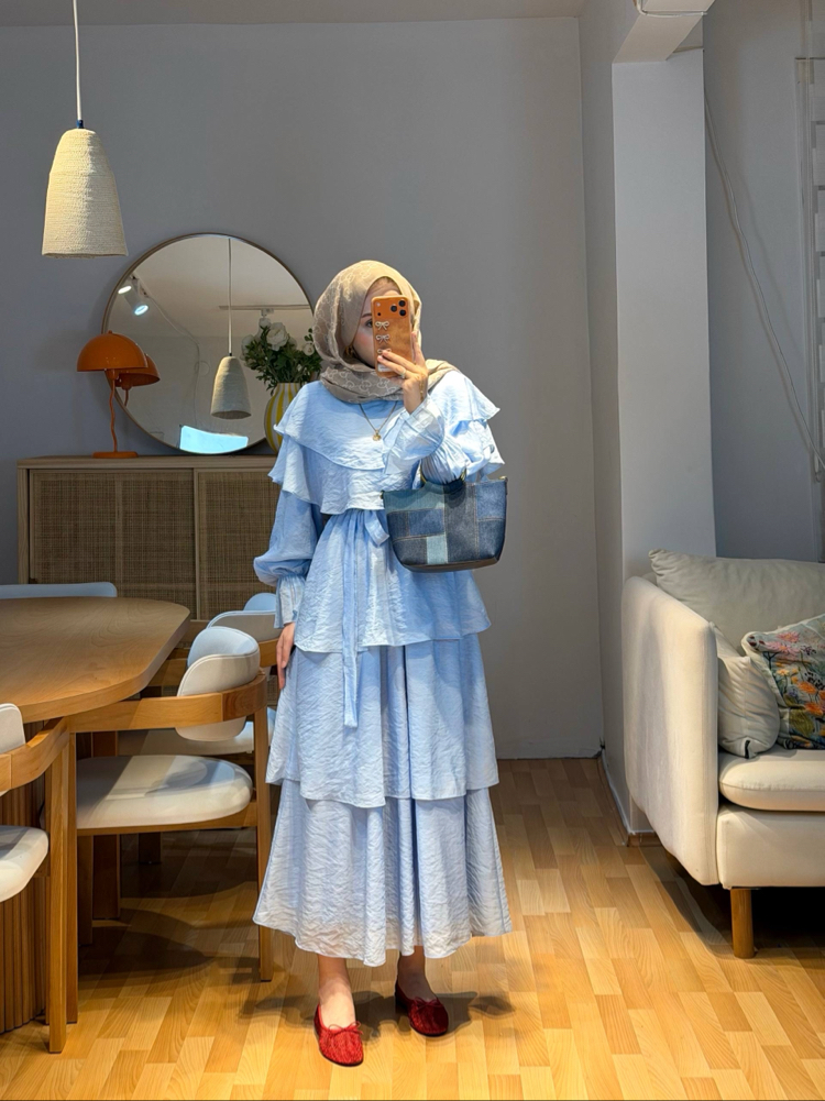 Nilüfer Bebe Mavi Elbise