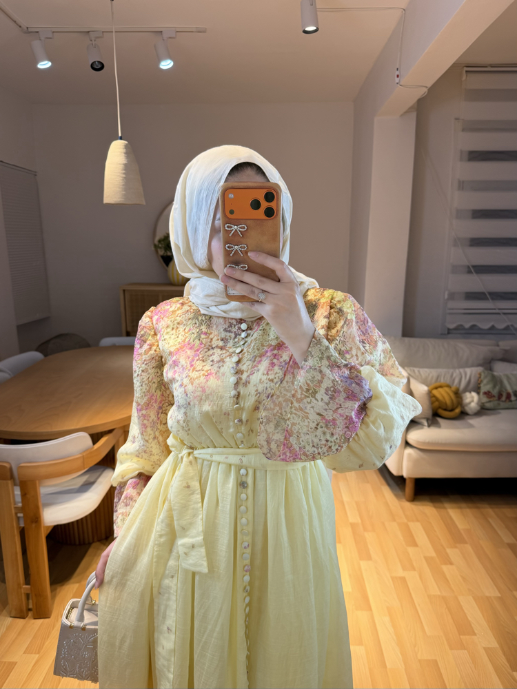 Emily Sarı Elbise
