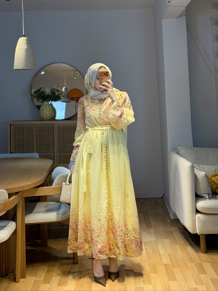 Emily Sarı Elbise