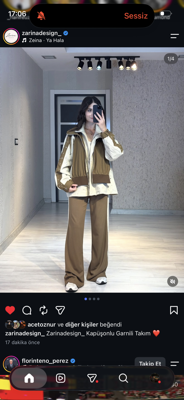 Camel Kapüşonlu Garnili Takım Premium