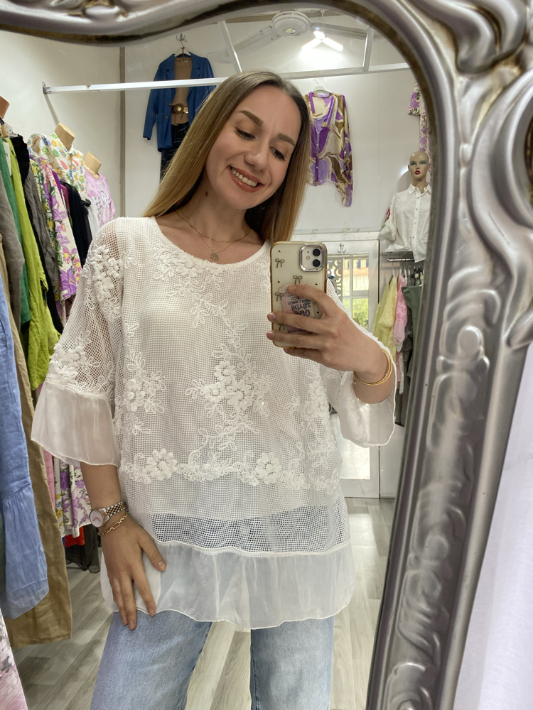 İtalyan ipek bluz
