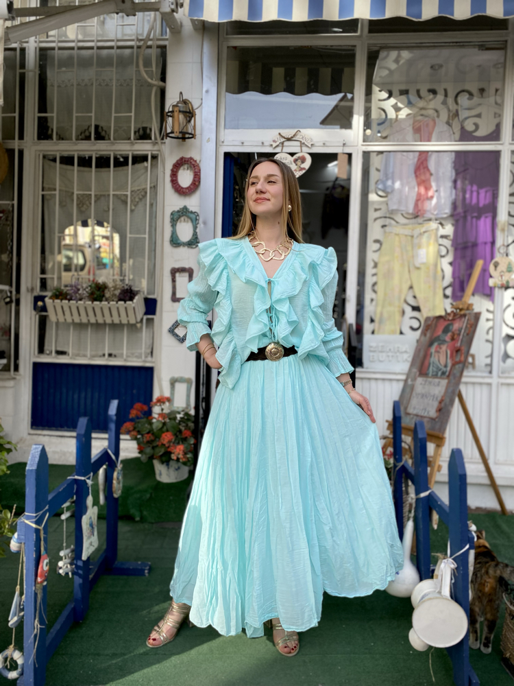İtalyan etek&gömlek takım