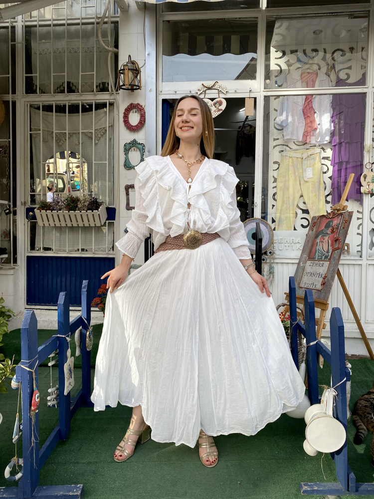 İtalyan etek&gömlek takım