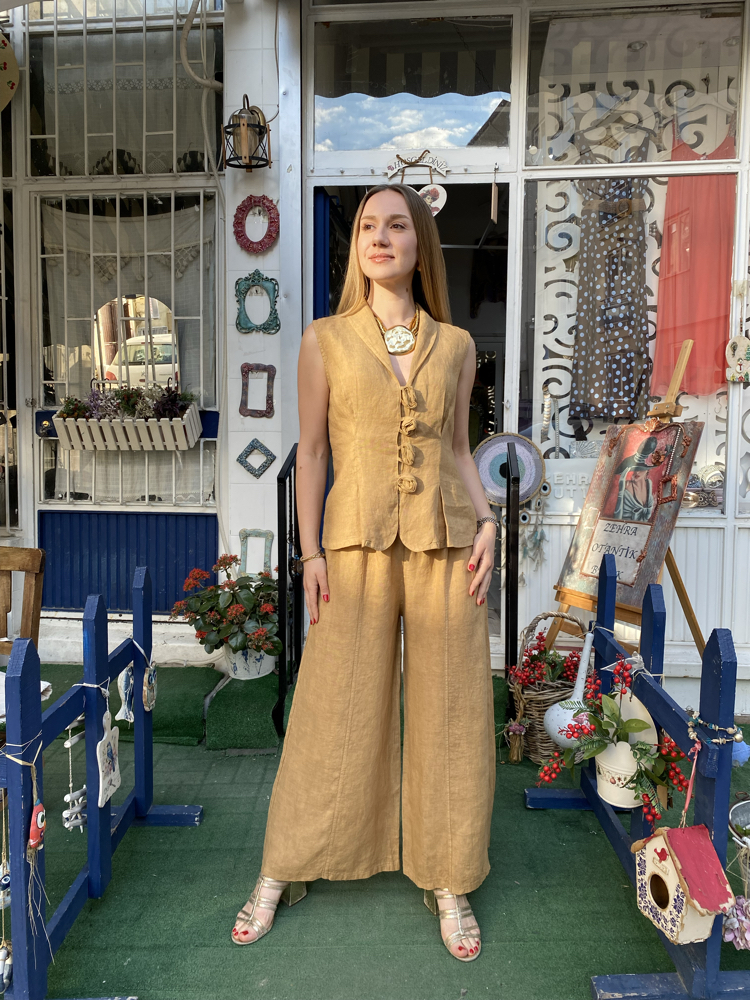 İtalyan keten takım