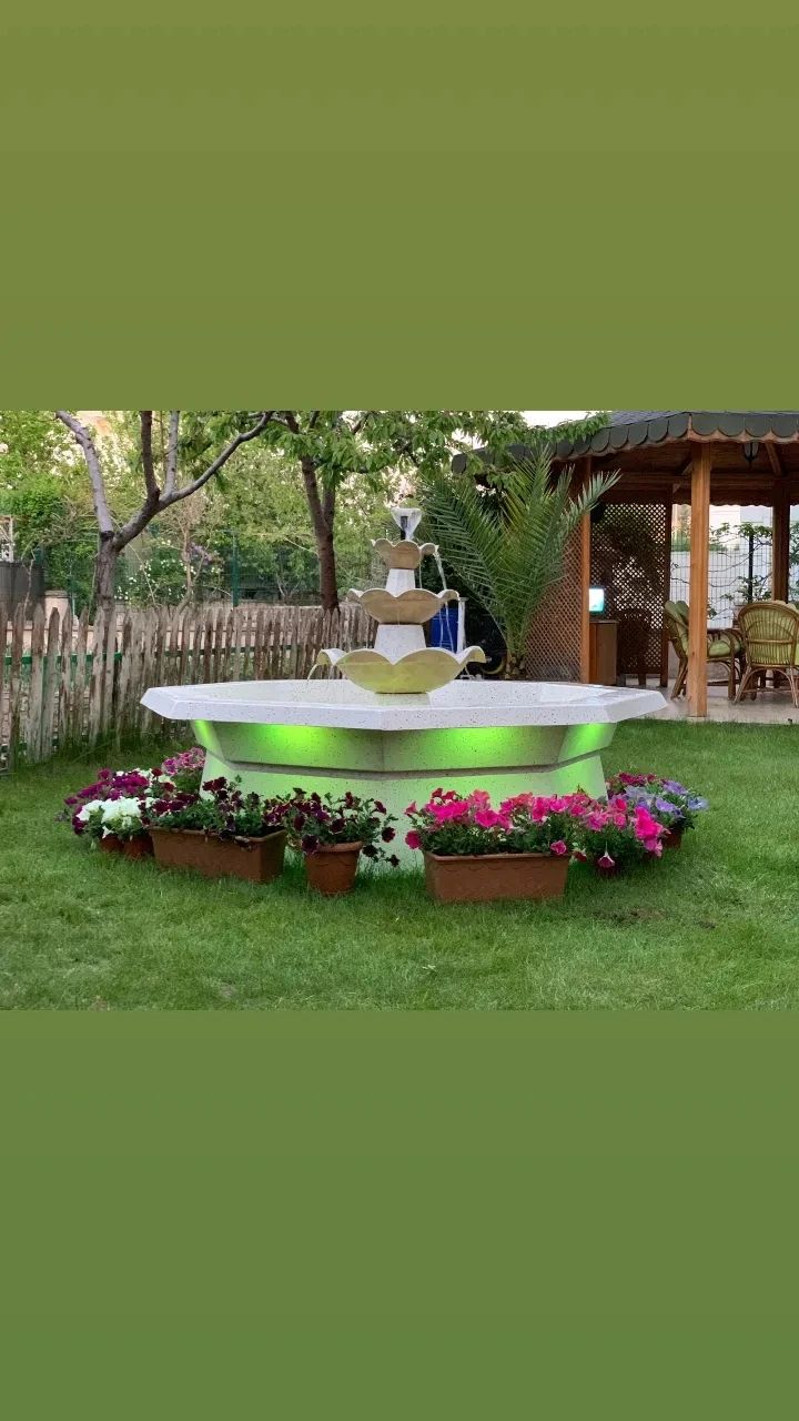 Büyük fiber süs havuzu