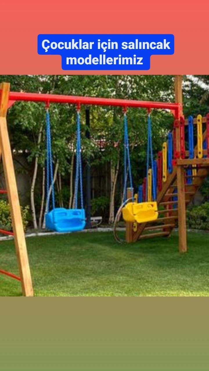 Çocuklar için ikili salıncak model