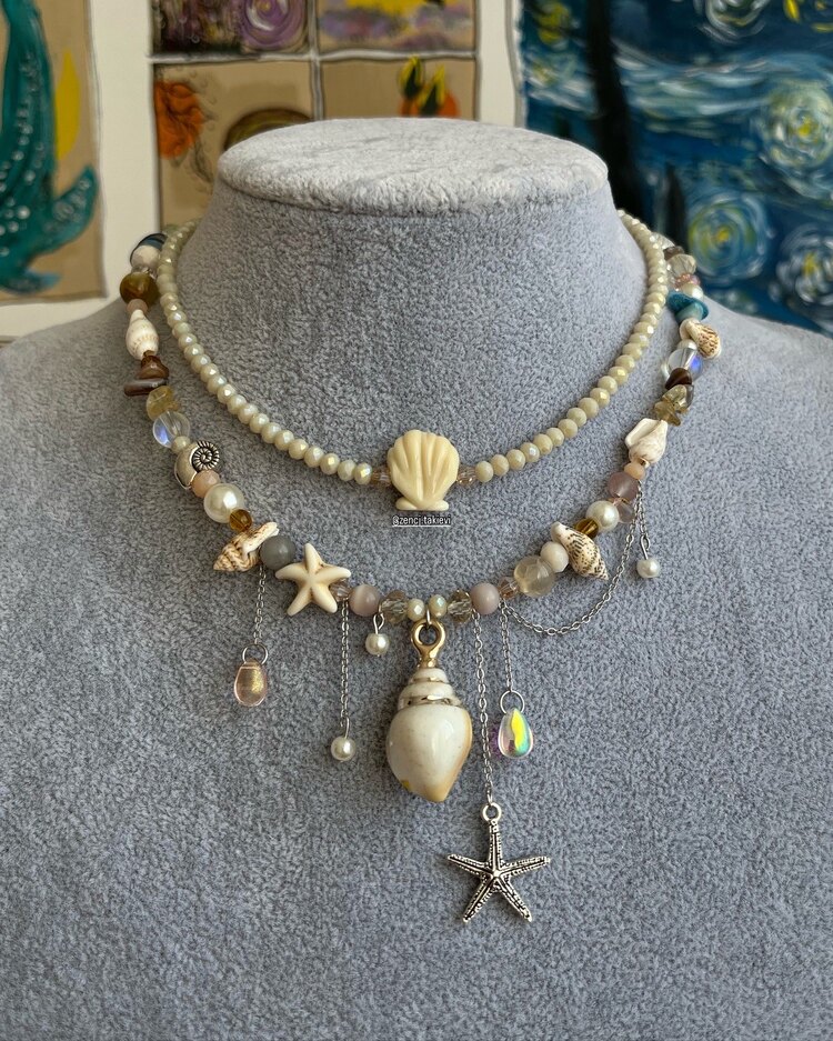 Kumsal ve Midye Choker Kolye