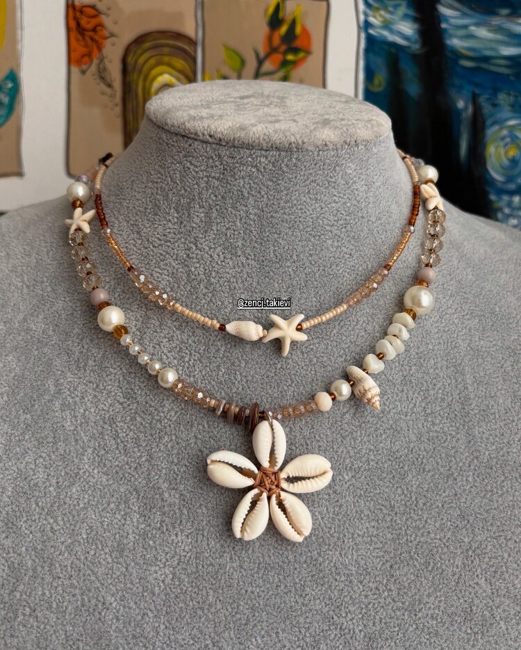 Kabuk/Hibiscus Kristal Choker