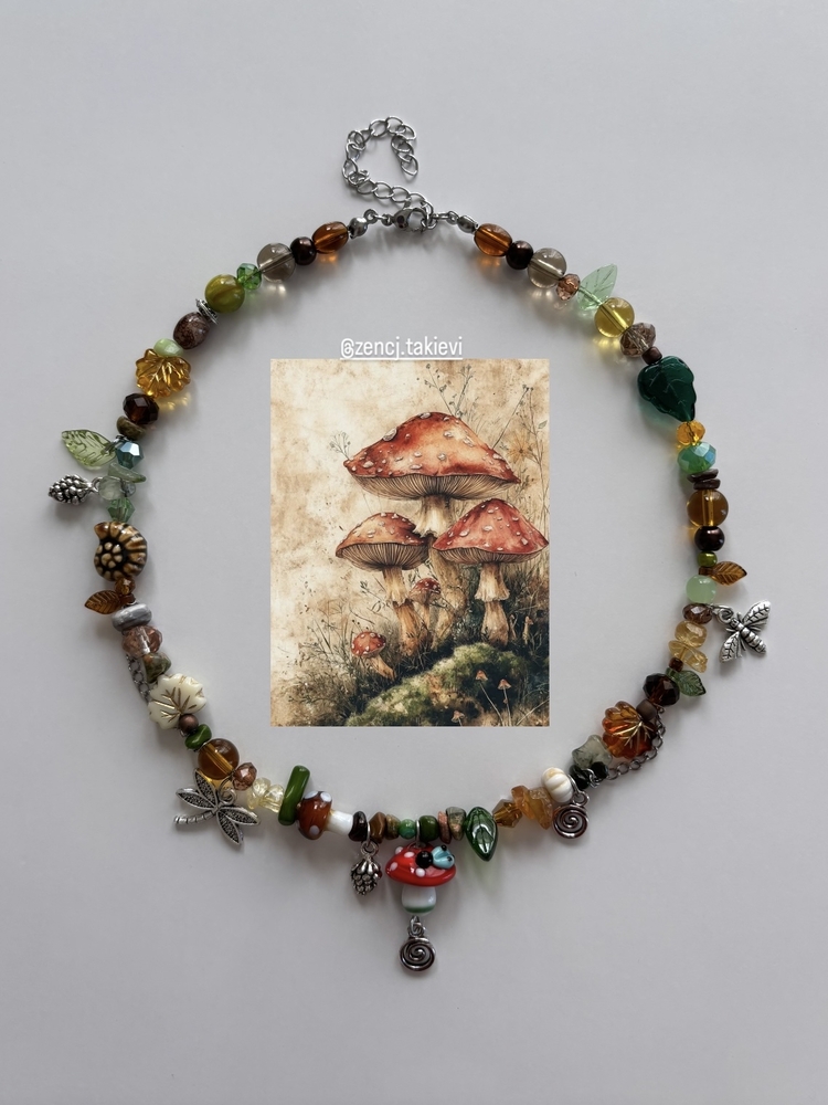 Red mushroom Fall Choker