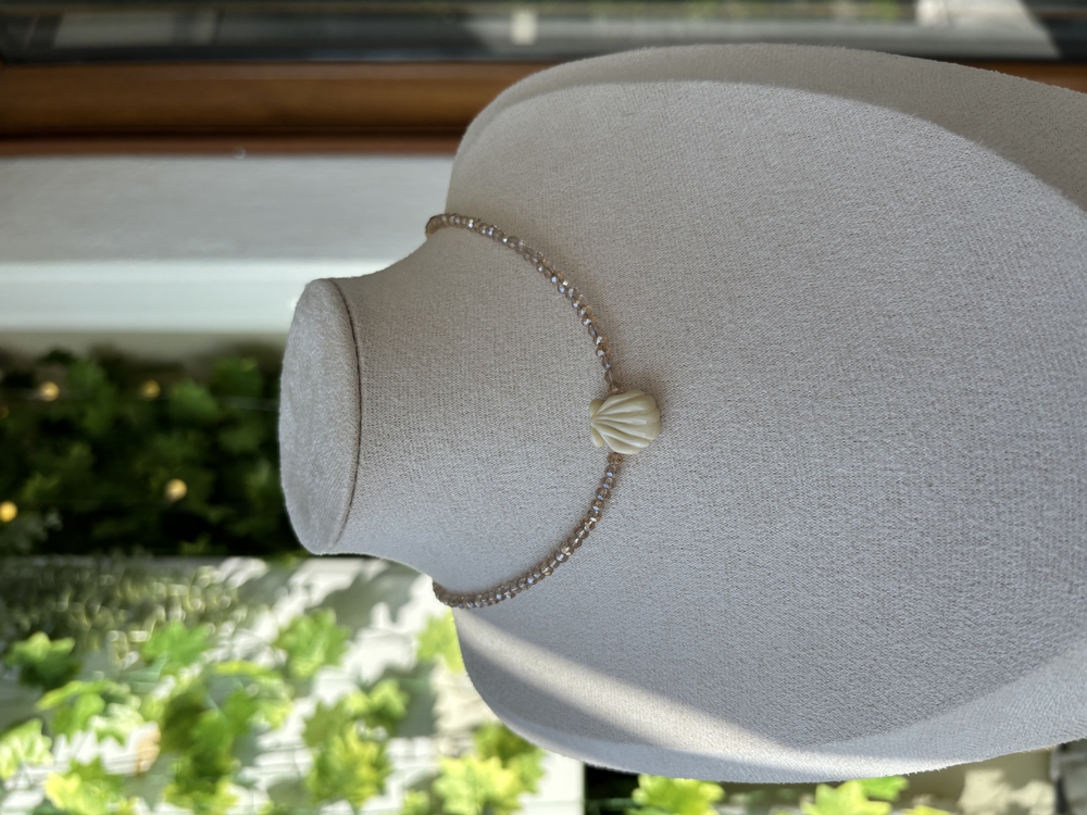 Murano istiridye kristal Choker