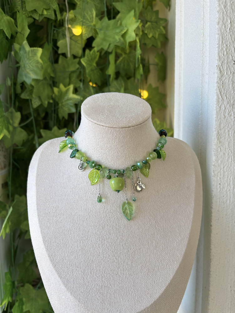Muranocam Elma Choker Kolye