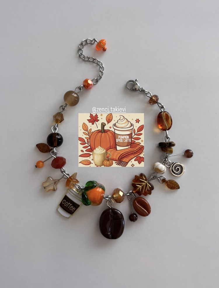 Pumpkin Spice Latte Murano bileklik