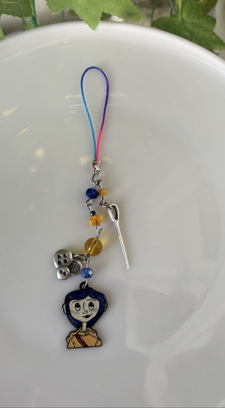 Coraline phone charm
