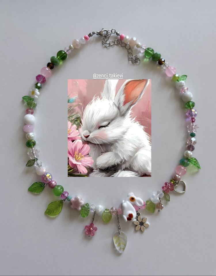 Murano cam Tavşan Choker