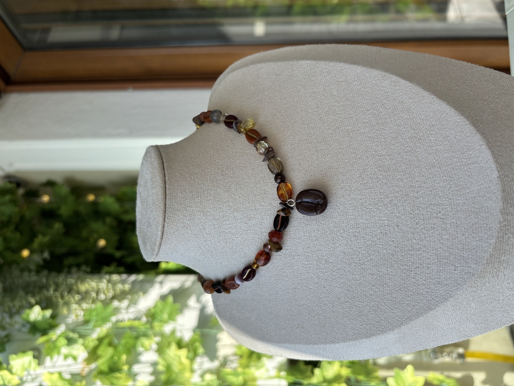 Coffee Core Drop Choker Kolye