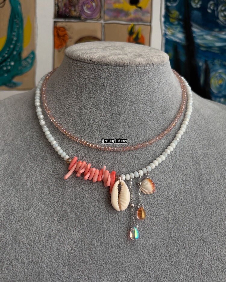 Mercan / Kristal Choker