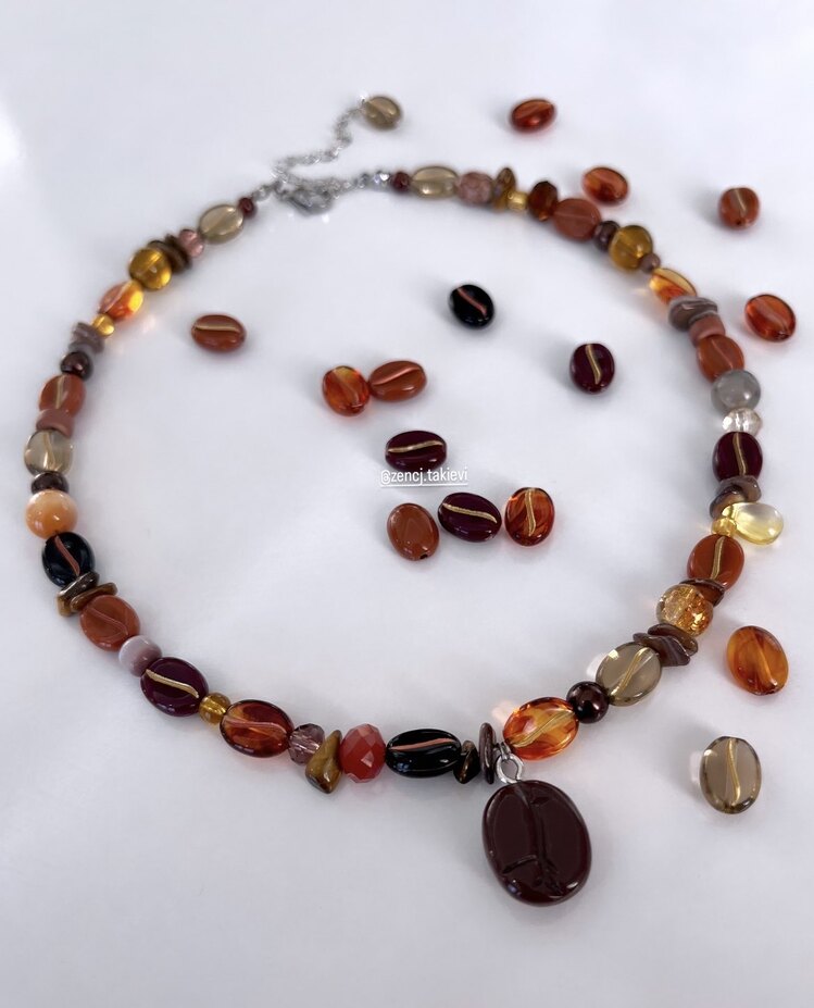 Coffee Core Drop Choker Kolye