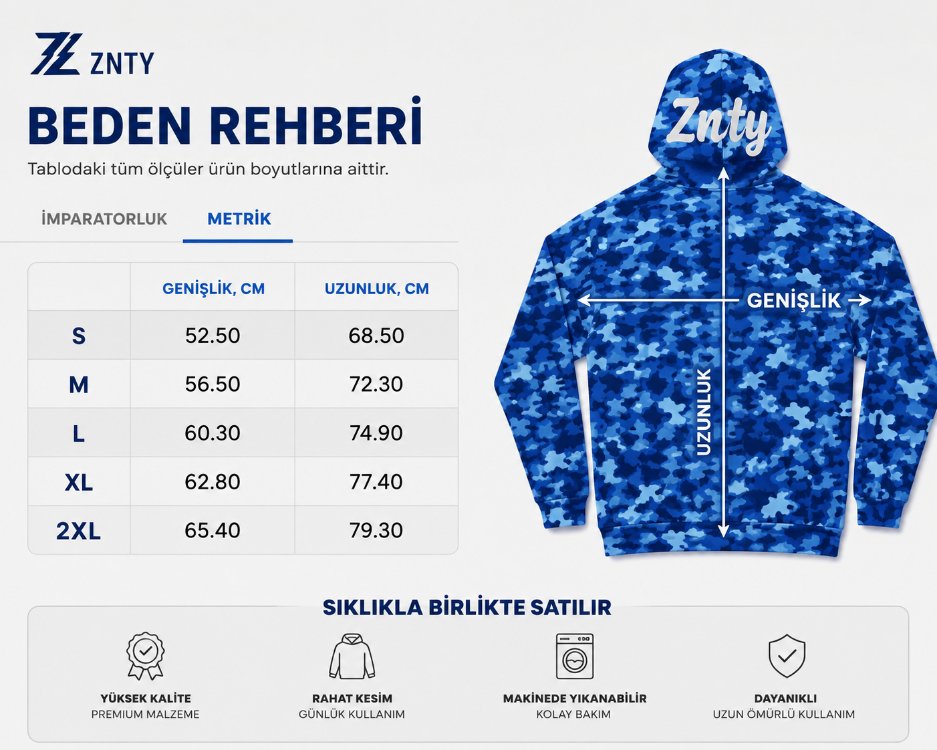 ZENTORYO - Signature Blue Camo Heavyweight Hoodie