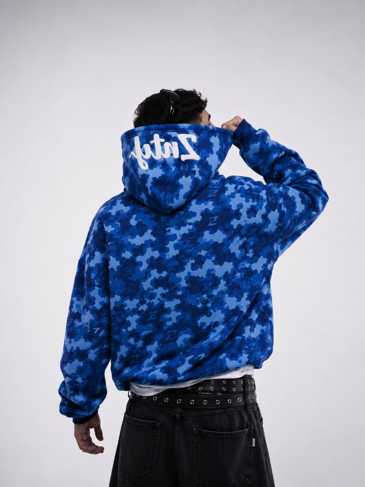 ZENTORYO - Signature Blue Camo Heavyweight Hoodie