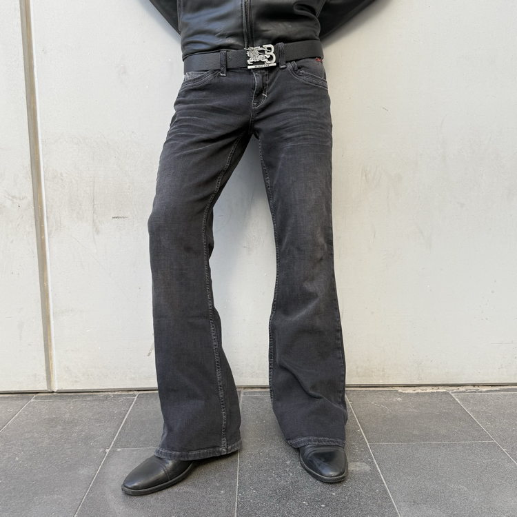 Bootcut Dark Antrasit Denim Low Rise