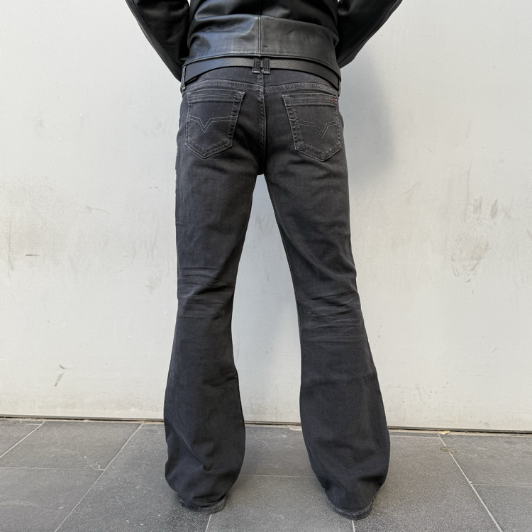 Bootcut Dark Antrasit Denim Low Rise