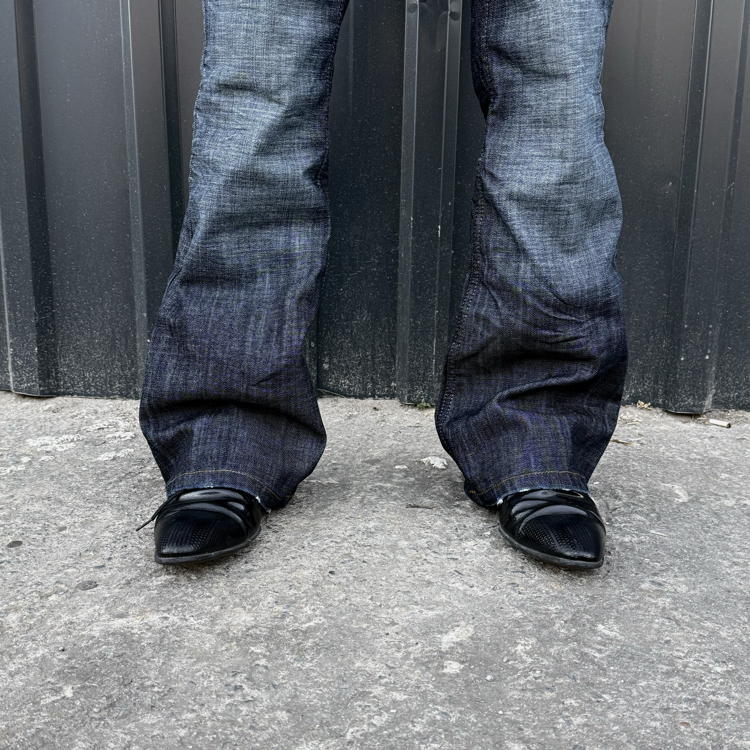 Dark Wash Bootcut Denim Low Rise Pants