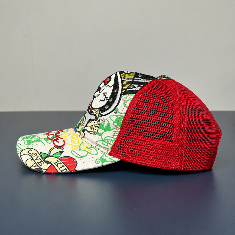 Ed Hardy Skull Love Trucker Cap