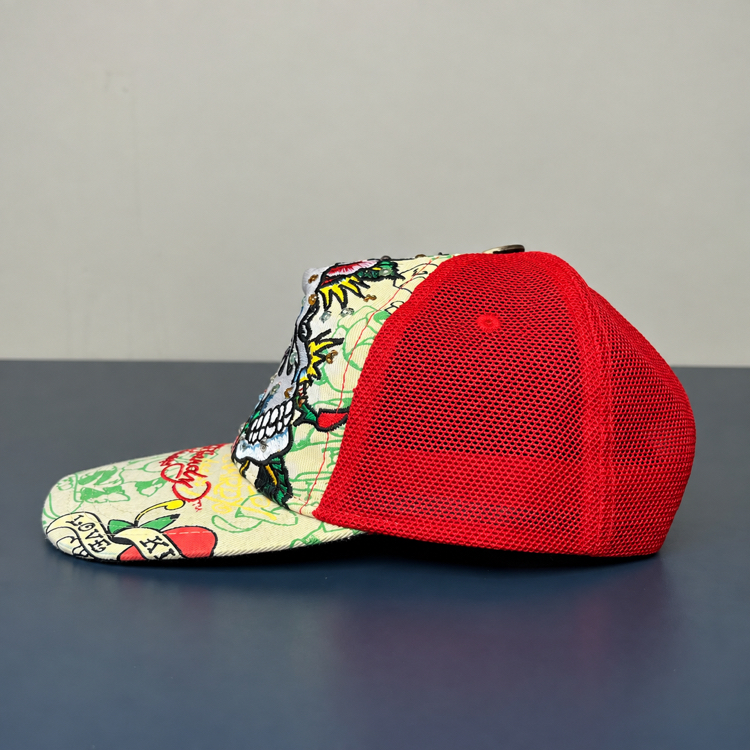 Ed Hardy Frozen Skull Trucker Cap