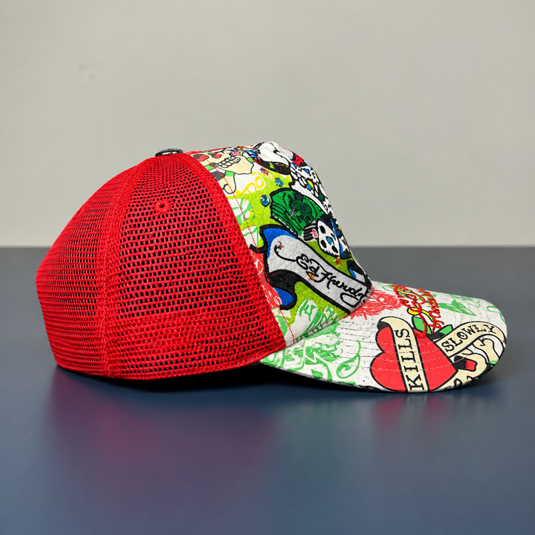 Ed Hardy Skull Love Trucker Cap