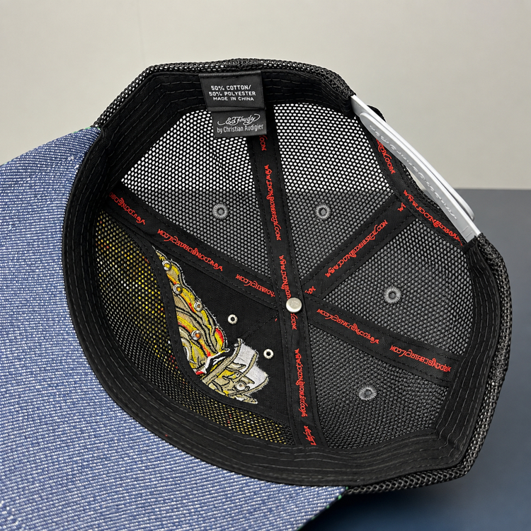 Ed Hardy Tiger Rhinstone Trucker Cap