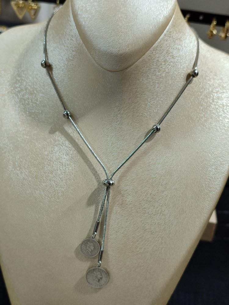 Çelik Silver Elizabeth Kolye