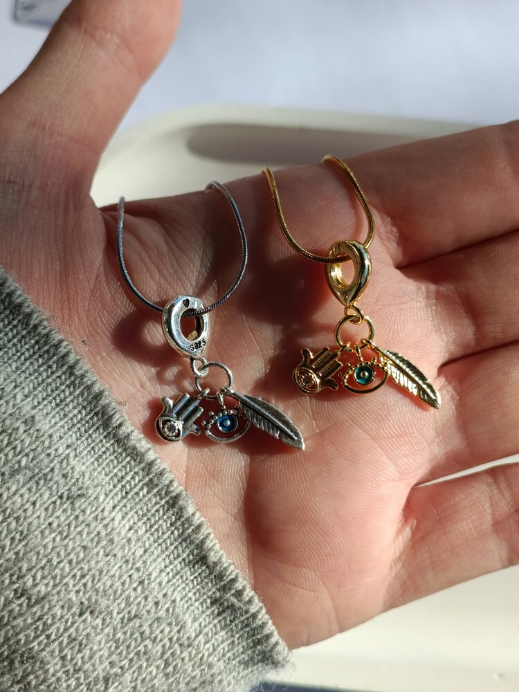 Fatma ana charm kolye | Çelik