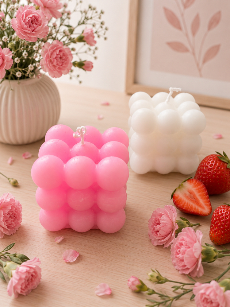 Bubble pembe/beyaz 
