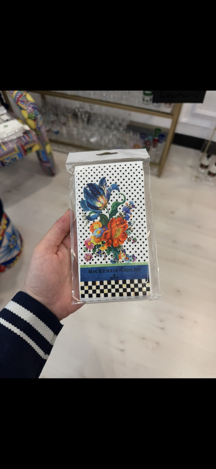 Mavi Çiçekli Peçete 10’lu