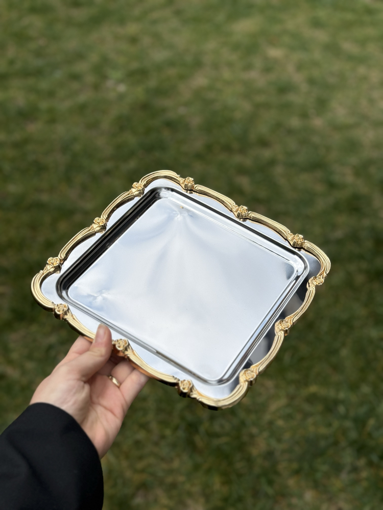 Gümüşe Gold Tepsi 