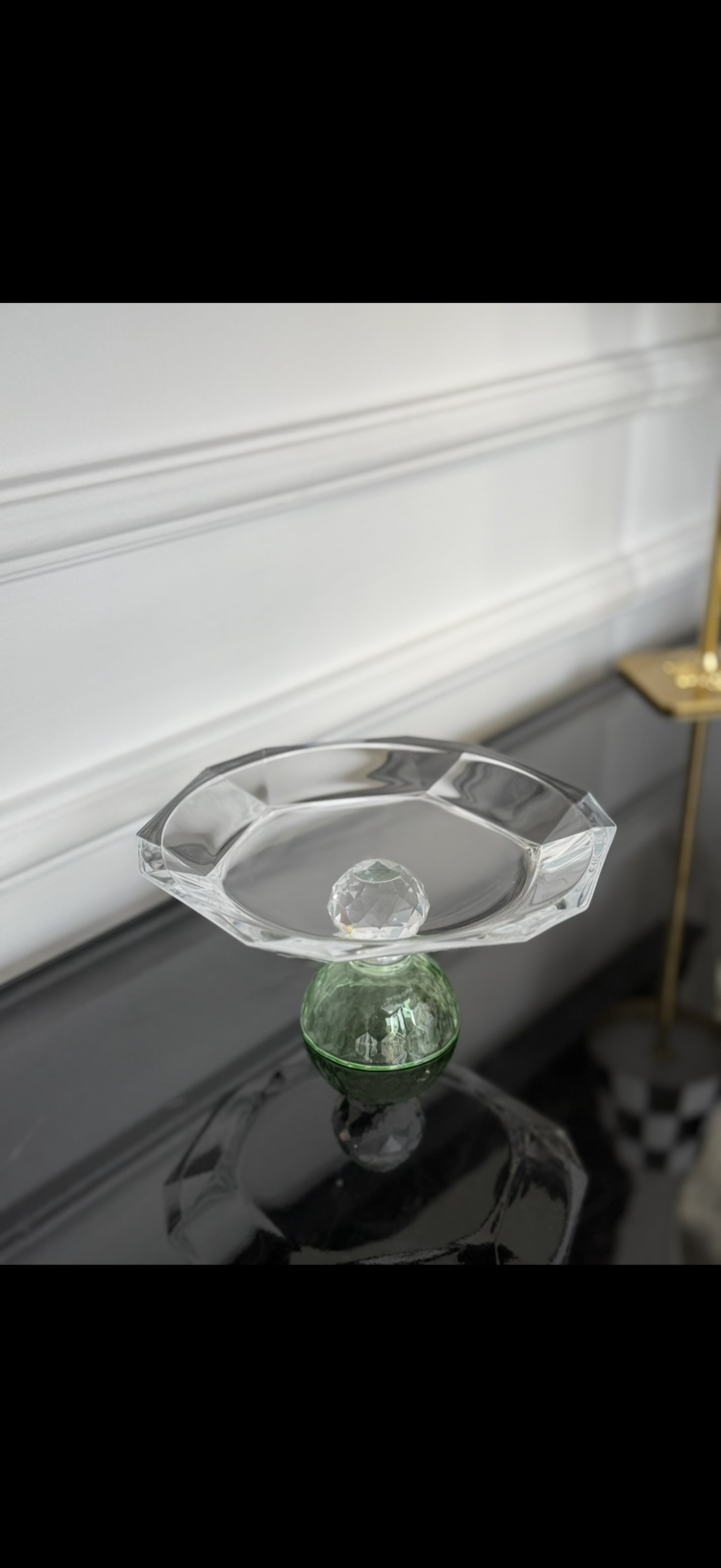 Yeşil Kristal Sunumluk 18 cm 