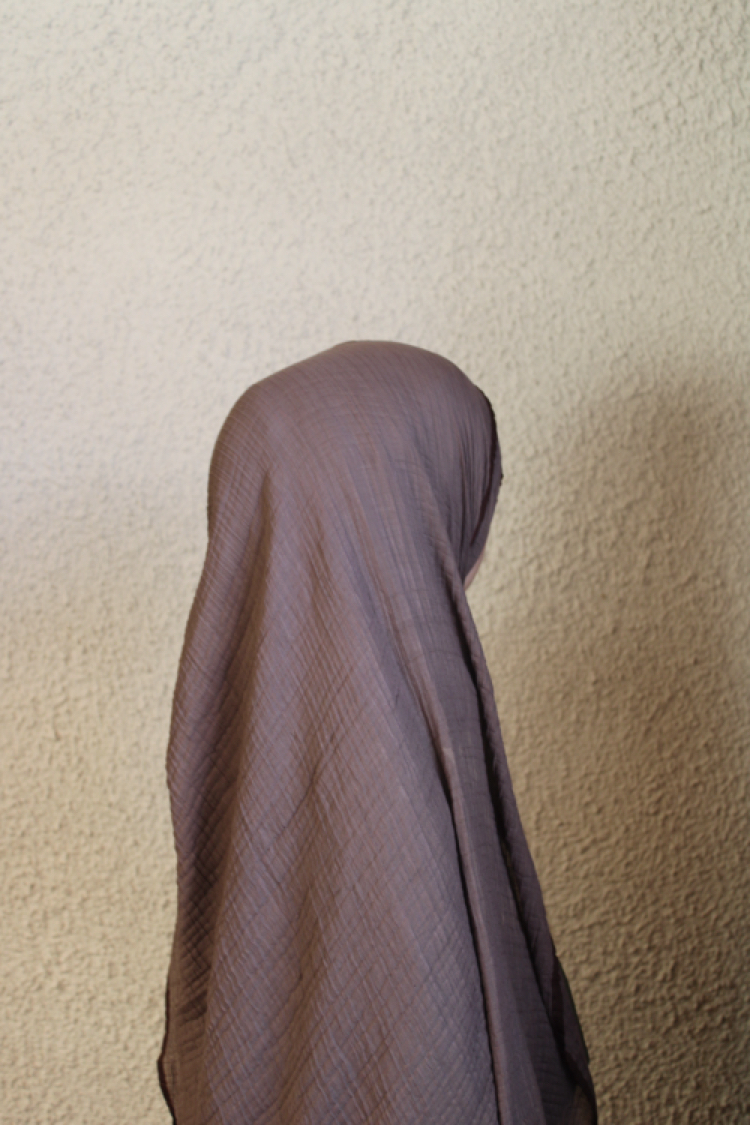 Biyeli müslin şal (gül kurusu kahve)