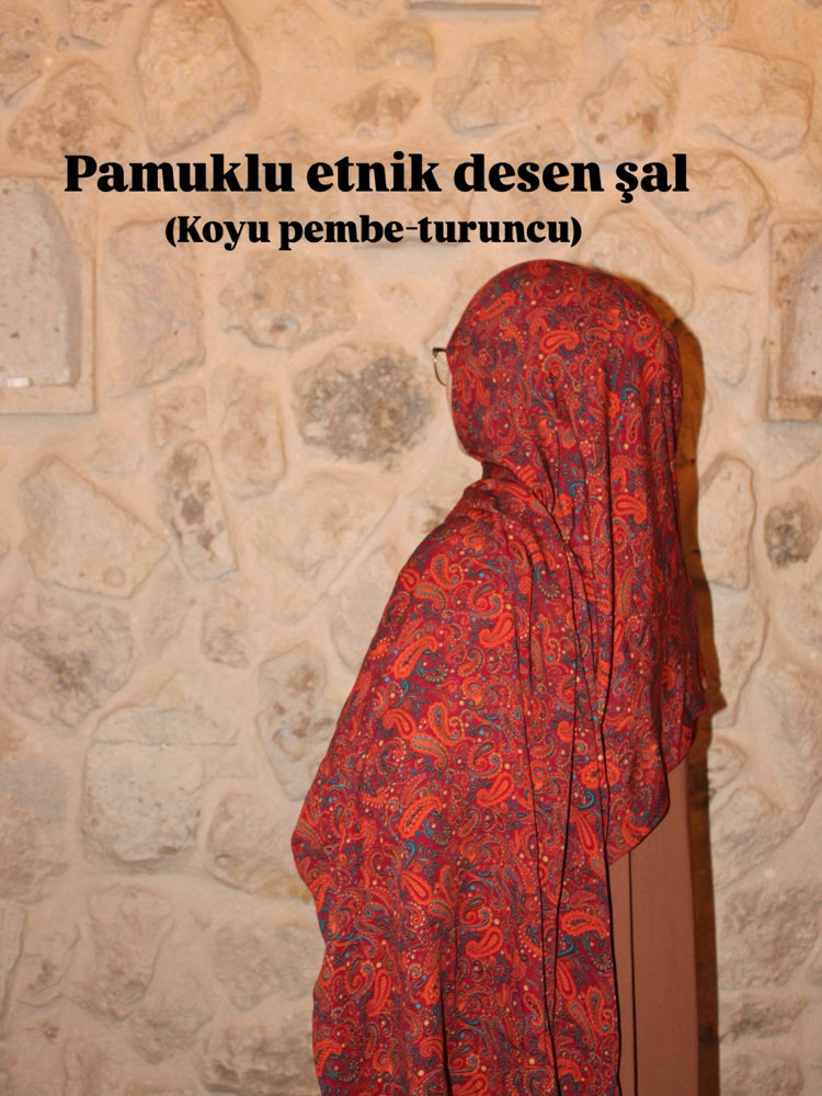 Zeyla etnik desen pamuklu şal 