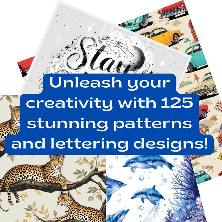 125 Seamless Patterns and Digital Lettering Art Bundle
