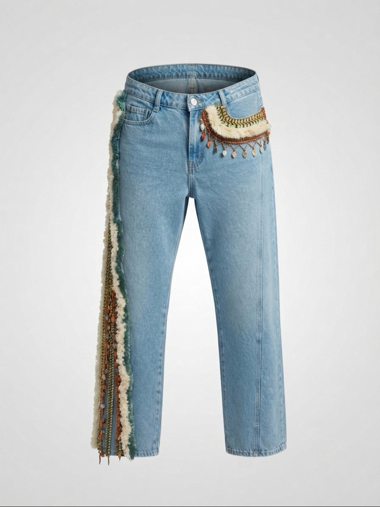 Denim wide leg