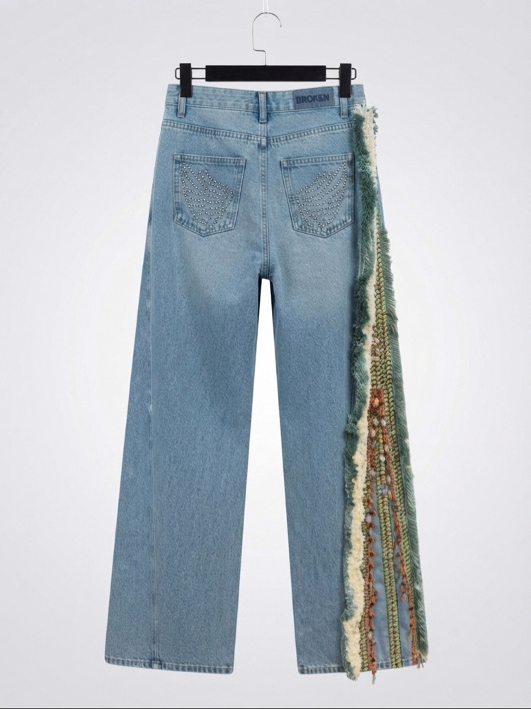 Denim wide leg