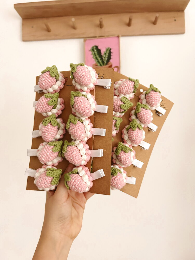 Pembe Çilekli tartolet klips