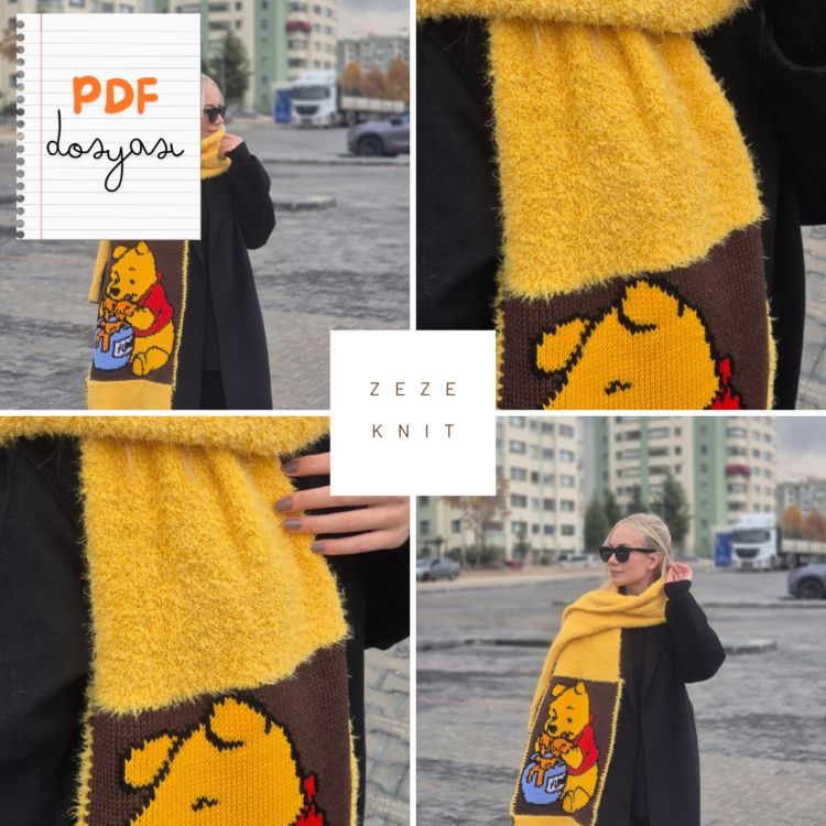 Winnie The Pooh Figürlü Atkı Tarifi