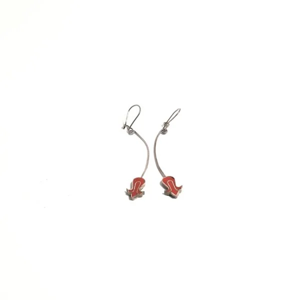 Kırmızı Sallantılı Lale Küpe K0292